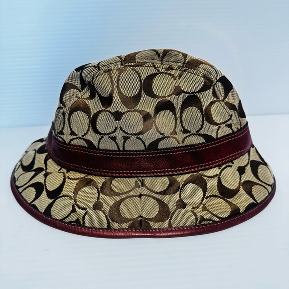 Coach Signature Canvas Bucket Hat in Tan & Brown main image 7